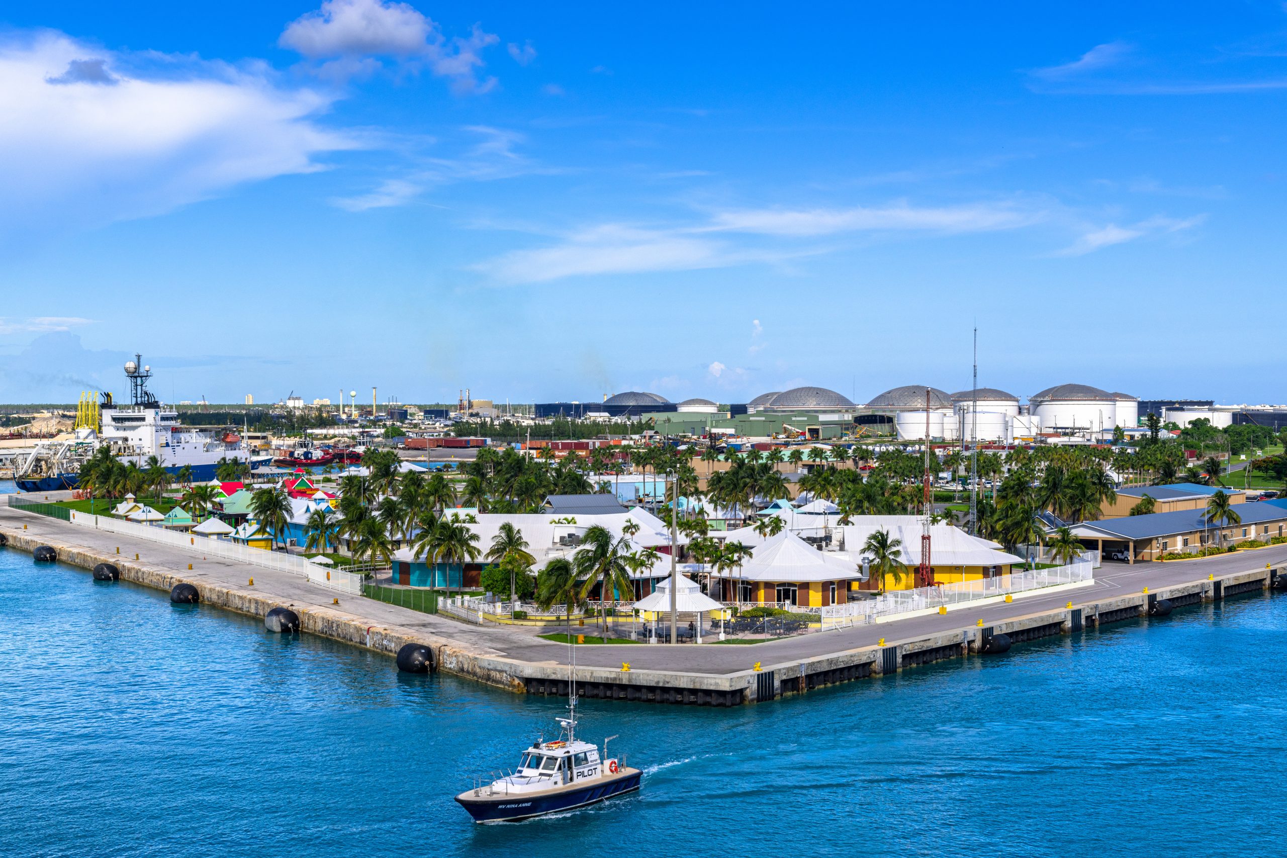 Freeport city bay of water, Bahamas