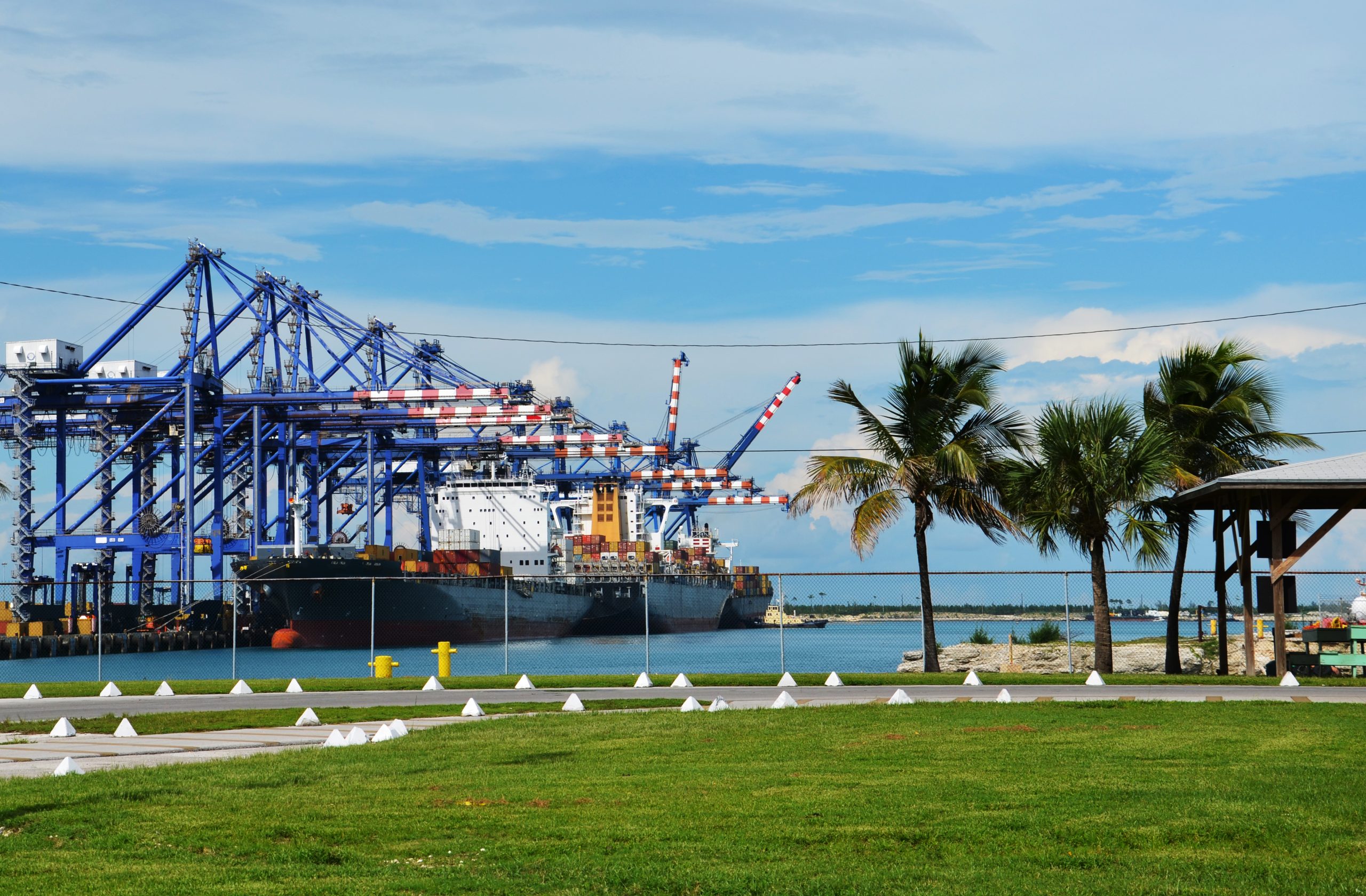 Container Cargo Port of Freeport in Grand Bahama Island